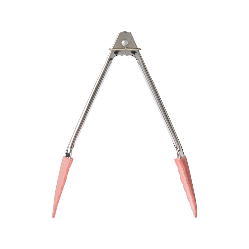 Mini Silicone Tongs - Peach