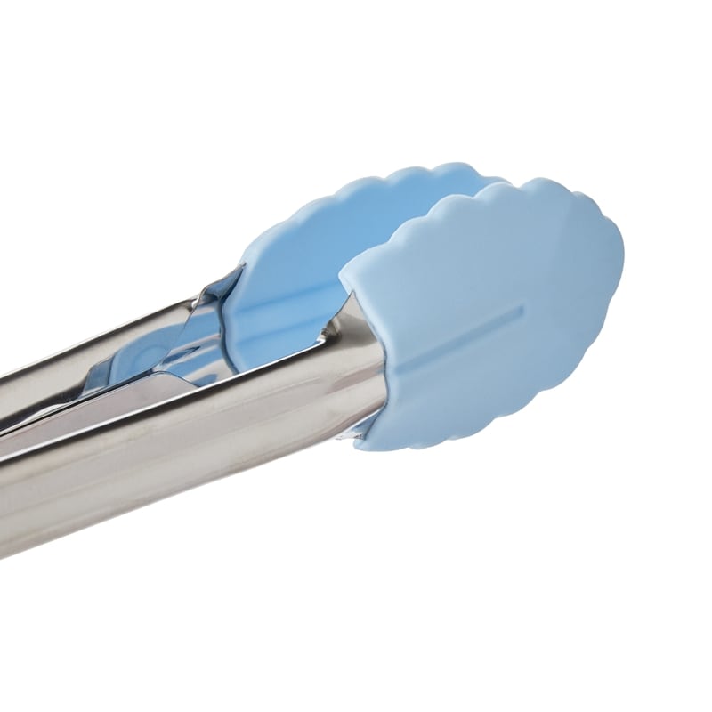 Mini Silicone Tongs - Blue