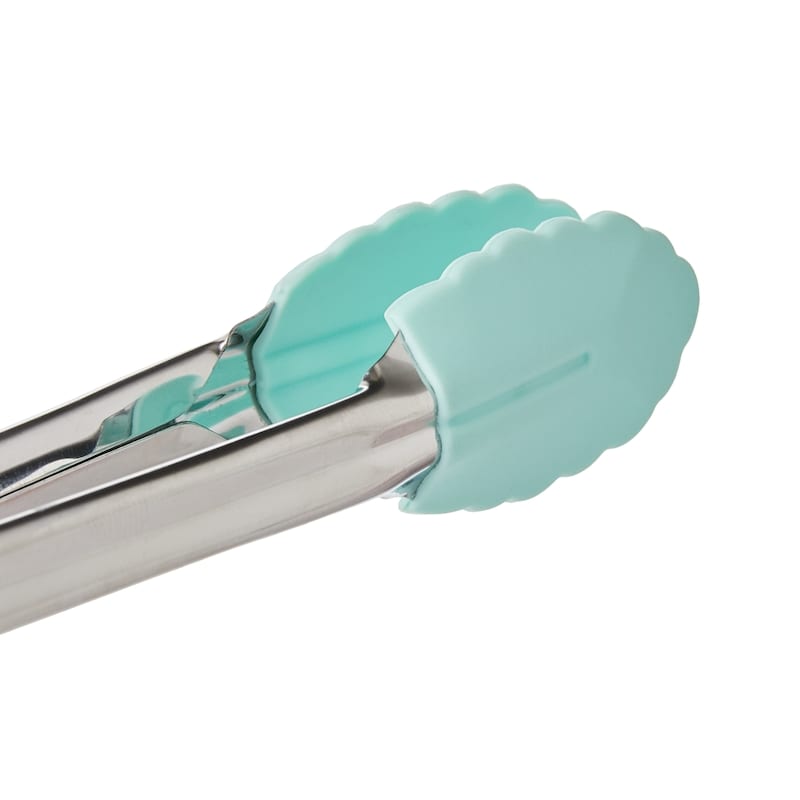 Mini Silicone Tongs - Green