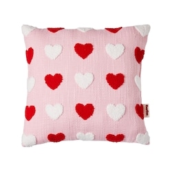 null Coussin tufté avec des cœurs – cœurs sur l’ensemble 1 ea, 10,00 $/1ch