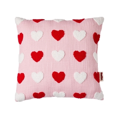null Coussin tufté avec des cœurs – cœurs sur l’ensemble 1 ea, 10,00 $/1ch