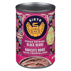 Siete Vegan Refried Black Beans 454 g, $1.10/100g