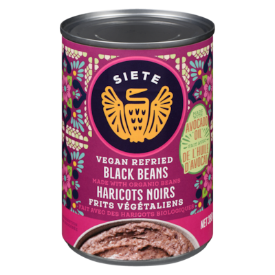 Siete Vegan Refried Black Beans 454 g, $1.10/100g