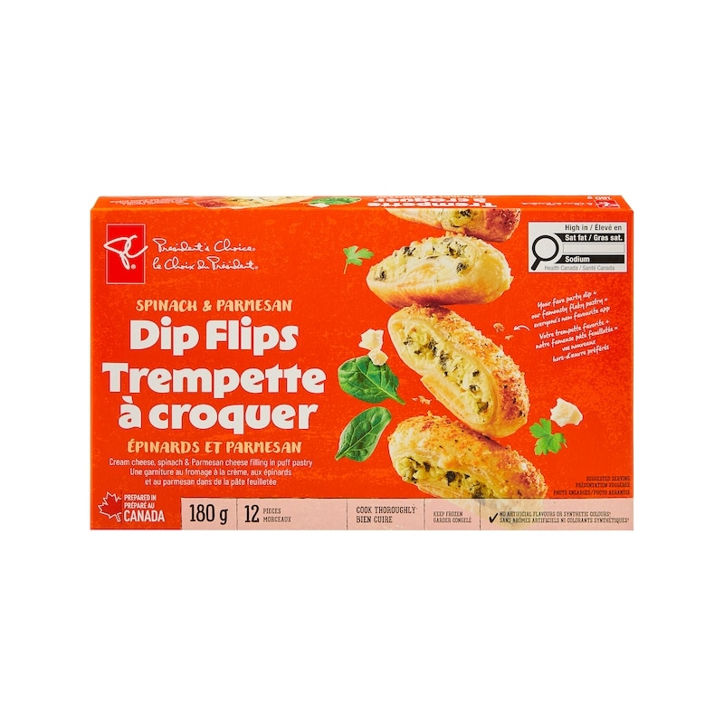 Spinach and Parmesan Dip Flips 