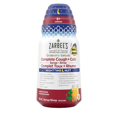 ZARBEE'S Children's Nighttime Complete Cough + Cold Syrup 118 ml, $11.01/100ml