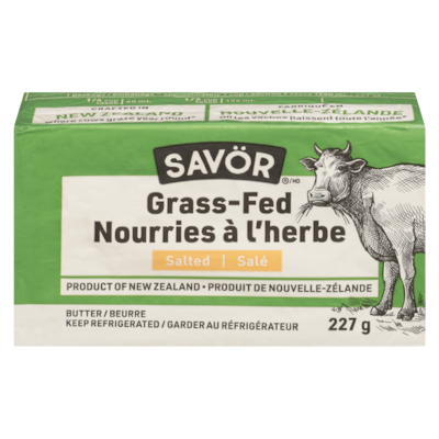 Savor Grass-Fed Butter Salted 227 g, $4.09/100g