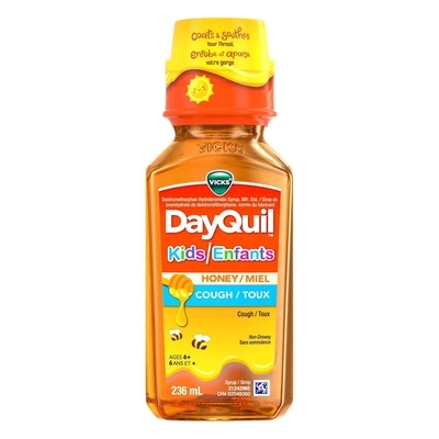Vicks Vicks Dayquil Kids Honey Cough Medicine, Honey Flavour, Relieves Cough 236 ml, $5.08/100ml