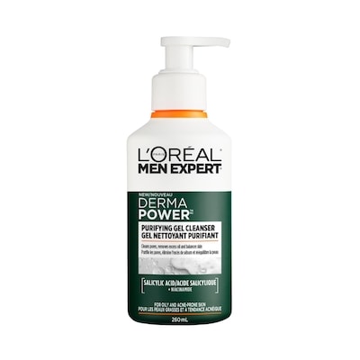 L’Oréal Men Expert Derma Power Nettoyant visage anti-acné 260 ml, 6,73 $/100ml