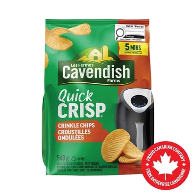 CAVENDISH FARMS Frozen Fried Potatoes Crinkle Chips 540 g, $1.02/100g