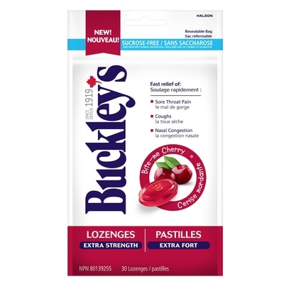 Buckley's Extra Strength Lozenges, Bite-me Cherry flavour 30 ea, $0.23/1ea