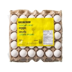 Sans Nom Œufs moyen 30 ea, 0,32 $/1ch