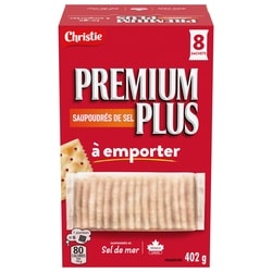 Premium Premium plus à emporter saupoudrés de sel, craquelins, biscuit soda, collation 402 g, 1,00 $/100g