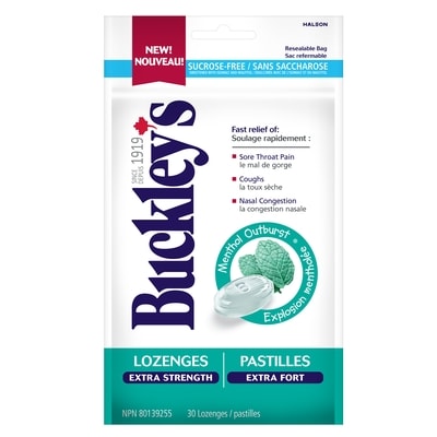Buckley's Lozenges Menthol Outburst Extra Strength 30 ea, $0.23/1ea