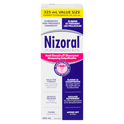 Nizoral Anti-Dandruff Shampoo 2% Ketoconazole Value Size 325 ml, $12.30/100ml