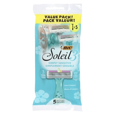 Bic Razors 3 Blades Value Pack 5 ea, $1.70/1ea