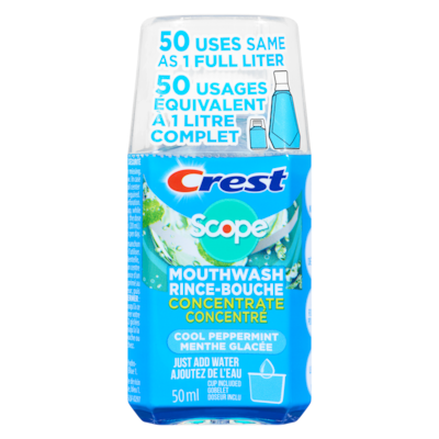 Crest Scope Rince-bouche concentré, menthe glacée 50 ml, 21,98 $/100ml