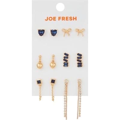Joe Fresh 6 Pair Earring Stud Set Multi 1 ea, $11.25/1ea