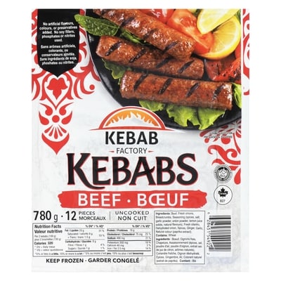 Kebab Factory Beef Kebab 780 g, $2.26/100g
