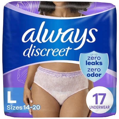 Always Underwear Maximum Classic Cut 17 ea, $1.47/1ea