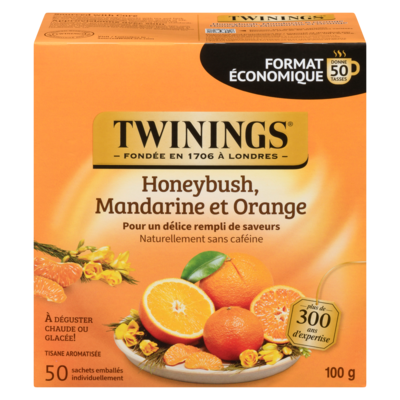 Twinings Tisane honeybush, mandarine et orange format économique 50 ea, 0,26 $/1ch