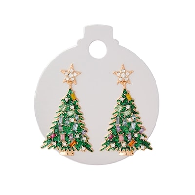 null Earring Xmas Tree with Star Green 1 ea, $6.30/1ea