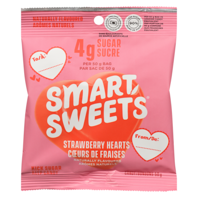 Smart Sweets Candy Strawberry Hearts 50 g, $10.58/100g