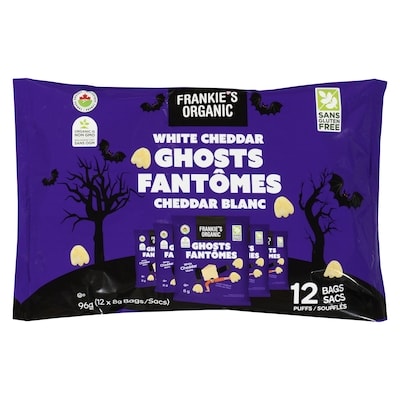Frankie's Puffs White Cheddar Ghosts 96 g, $7.28/100g
