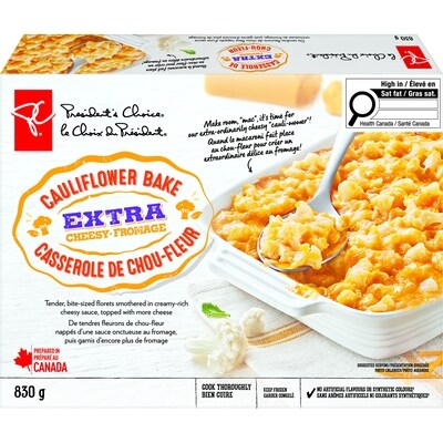 le Choix du Président Casserole de chou-fleur extra fromage 830 g, 1,33 $/100g