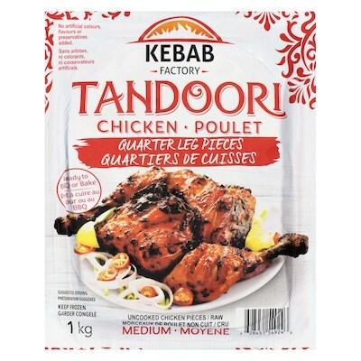 Kebab Factory Quartiers de cuisse de poulet tandoori 1 kg, 1,34 $/100g