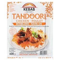 Kebab Factory Tandoori Chicken Boneless 600 g, $2.17/100g