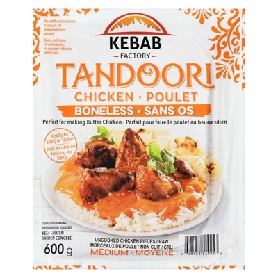 Kebab Factory Tandoori Chicken Boneless 600 g, $2.24/100g