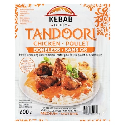 Kebab Factory Poulet Tandoori sans os 600 g, 2,24 $/100g