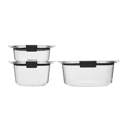 Rubbermaid Brilliance Round Food Storage Containers, 3 Pack (6 Piece Set) 1 ea, $35.00/1ea