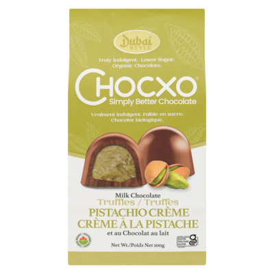 ChocXO Truffes crème à la pistache et au chocolat au lait dubai style 100 g, 9,50 $/100g