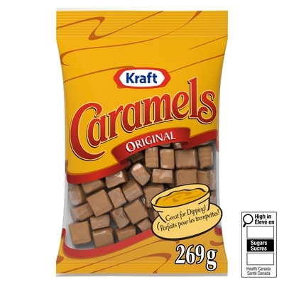 Kraft Friandise caramels original 269 g, 2,23 $/100g