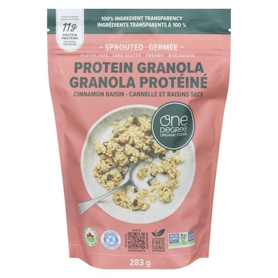 One Degree Protein Granola Sprouted Cinnamon Raisin 283 g, $3.88/100g