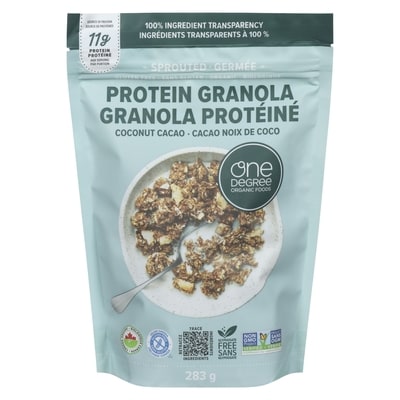 One Degree Granola protéiné germée cacao noix de coco 283 g, 3,71 $/100g