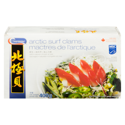 Clearwater Arctic Surf Clams 400 g, $2.50/100g
