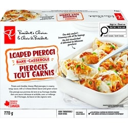President's Choice Loaded Pierogi Bake 770 g, $1.56/100g