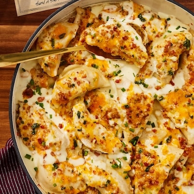 Casserole de pierogis tout garnis