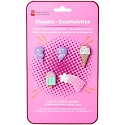 Lot de 5 breloques Gouttelettes – rose
