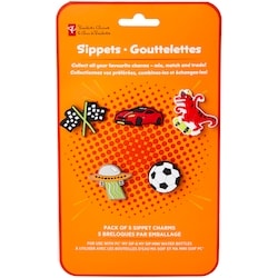 Lot de 5 breloques Gouttelettes – orangé