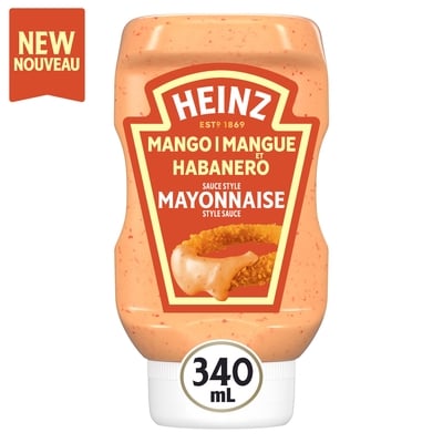 Heinz Sauce style mayonnaise à la saveur de mangue et habanero, bouteille 340 ml, 1,18 $/100ml