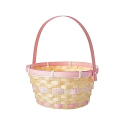 null Round Bamboo Easter Basket - Pink 1 ea, $3.00/1ea
