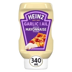 Heinz Sauce style mayonnaise à l'ail, bouteille 340 ml, 1,18 $/100ml