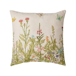 null Coussin brodé avec fleur et papillon 1 ea, 20,00 $/1ch