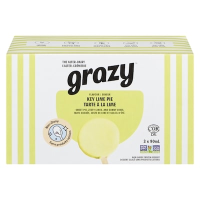 GRAZY Non-Dairy Frozen Dessert Key Lime Pie Flavour 3x90.0 ml, $3.51/100ml