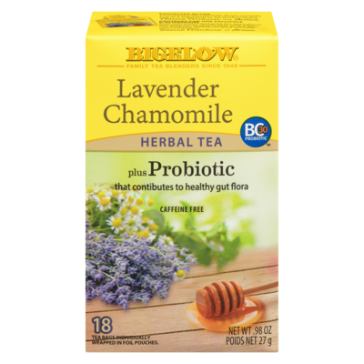 Bigelow Herbal Tea Lavender Chamomile Plus Probiotic 18 ea, $0.44/1ea