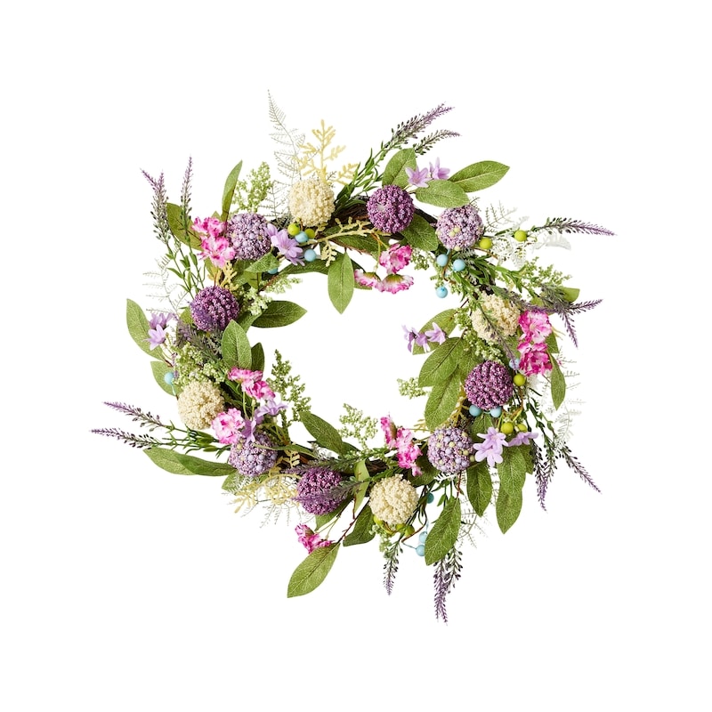 Lavender Floral Spring Wreath