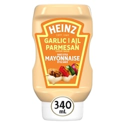 Heinz Sauce style mayonnaise à la saveur d'ail et de parmesan 340 ml, 1,18&nbsp;$/100ml